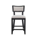 Upholstered Counter Height Bar Stools With Comfy Back (Set of 2)