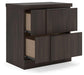 Shaehartin - Two Drawer Night Stand - Dark Brown