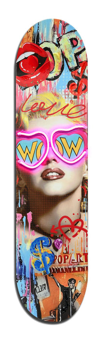 Pop Neon Wow - 8" x 31" Framed Wall Art