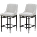 Marvin - Steel Frame Faux Leather Upholstered Bar Height Barstool