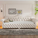 Upholstered Daybed With LED Lighting And Nailhead Trim