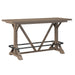 Bar Height Trestle Table - Brown - Solid Wood