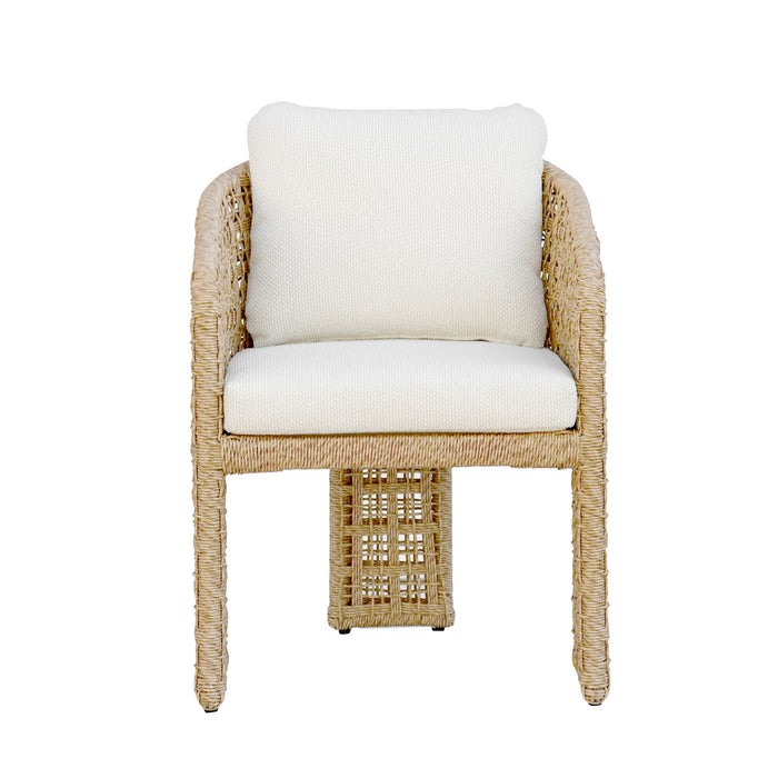 Driftbay - Outdoor Dining Chair - White / Natural