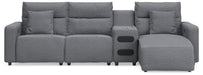 Modmax II - Reclining Sectional - Salt And Pepper