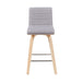 Vienna - Modern Counter Height Swivel Bar Stool - Patterned Oak Wood Frame