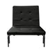 Senon - Adjustable Chair Futon - Silver & Black