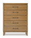 Sherbana - Five Drawer Chest - Light Brown