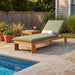 Outdoor Chaise Lounge With 5 Position Adjustable Backrest