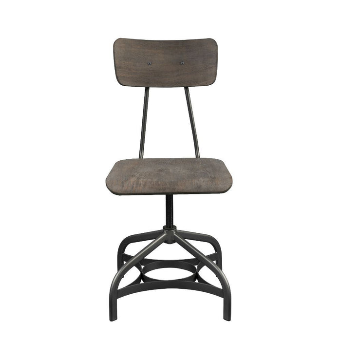 Jonquil - Side Chair With Swivel (Set of 2) - Gray Oak & Sandy Gray