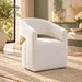 Libni - Arm Chair With Casters - Cream Linen