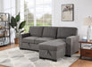 Estelle - Fabric Reversible Sleeper Sectional With Storage Chaise Drop-Down Table 2 Cup Holders And 2 USB Ports