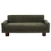 Modern Loveseat Sofa, 2 Seater With Square Arms For Living Room