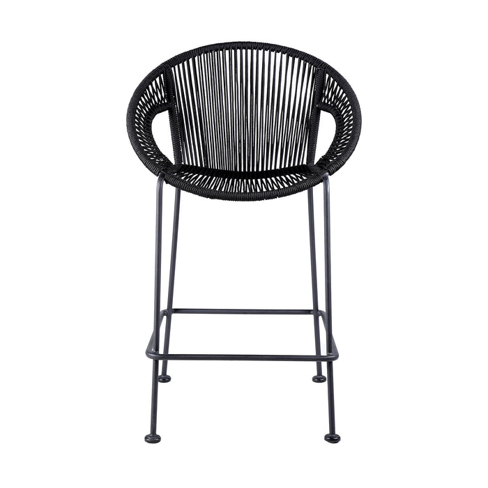 Acapulco - Indoor Outdoor Steel Bar Stool With Rope Set