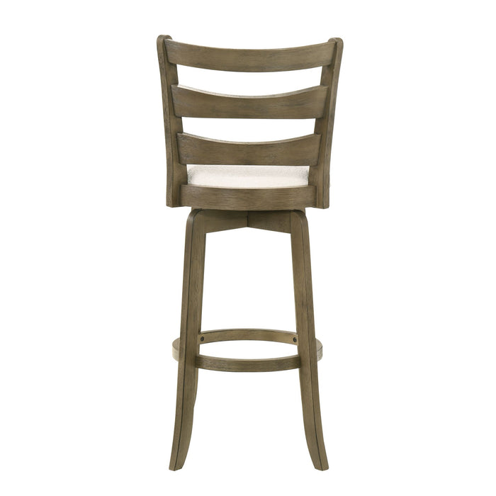 Melindra - Modern Farmhouse Swivel Wood Bar Height Kitchen Bar Stool