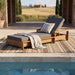 Chaise Lounge With 3 Fold Cushion Set, 3 Position Adjustable Backrest