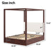 Canopy Platform Bed With Upholstered Headboard