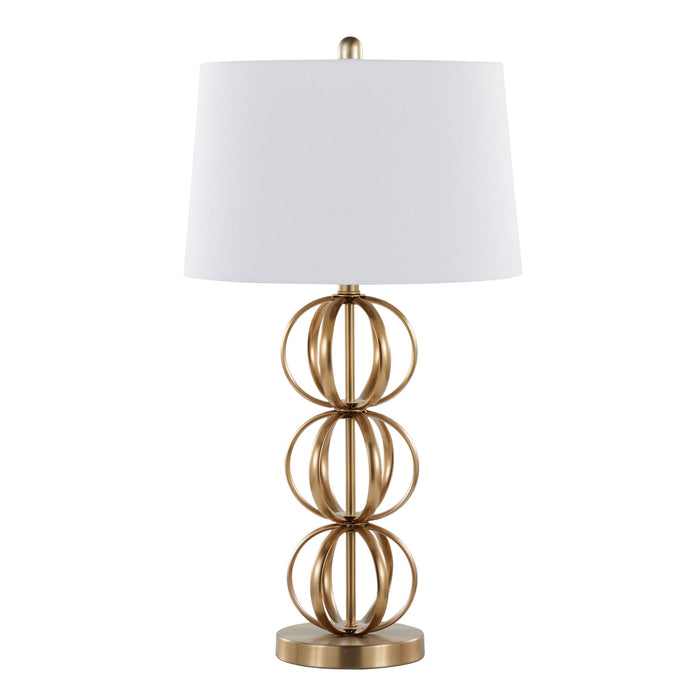 Linx - Contemporary Table Lamp (Set of 2) - Gold / White