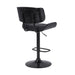 Brooklyn - Adjustable Swivel Bar Stool With Base - Black