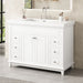 Bathroom Vanity & Sink, 6 Soft Close Drawers & Double Doors - White