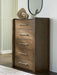 Marxmore - Five Drawer Chest - Brown