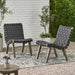 Lounge Chair With Stunning Rope Weave Design, (Set of 2) - Black
