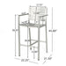 Outdoor Aluminum Rust Proof Barstools (Set of 2) - Silver