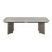 Ciela - Outdoor Rectangular Sintered Stone Coffee Table With Rattan Accents And Frame - Dark Bronze