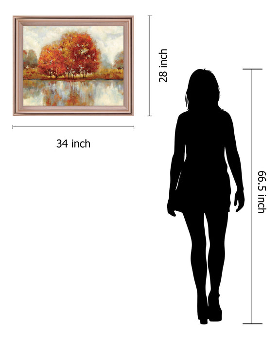 Fiery Grove Reflections - 28" x 34" Framed Wall Art