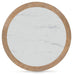 Camdill - Round Cocktail Table - Light Brown / White