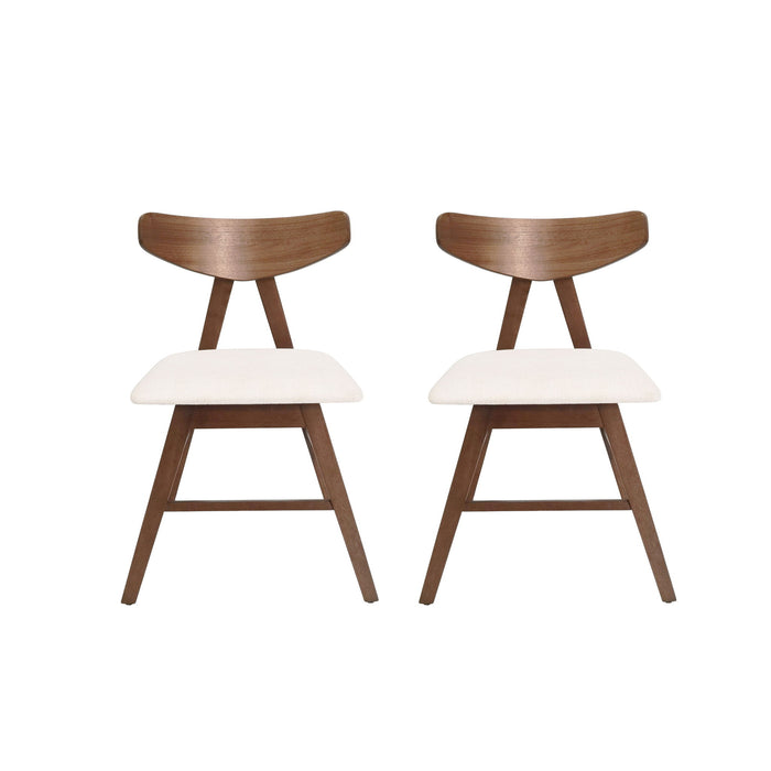 Vida - Dining Chair (Set of 2) With Upholstered Seats - Light Beige