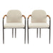 Modern Dining Chair Set With Durable Iron Frame And Comfortable Fabric Upholstery