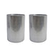 Modern Round Accent Table With Hammered Surface