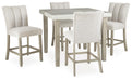 Larawyn - 5 Pc. - Counter Height Dining Table And 4 Barstools - Bisque