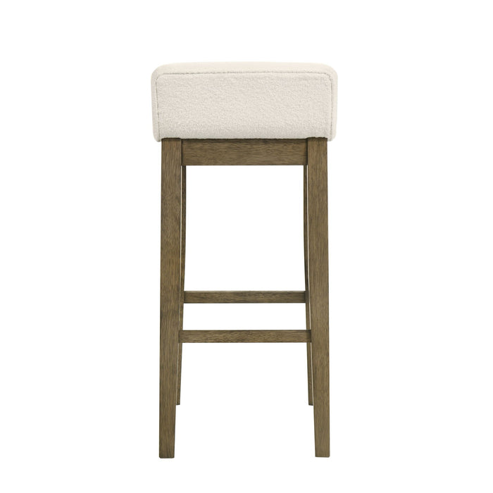 Annikah - Modern Transitional Wood Bar Height Kitchen Bar Stool