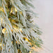 5Ft Pre Lit Spruce Snow Flocked Christmas Tree With LED Lights, Artificial Hinged Xmas Tree - White / Green