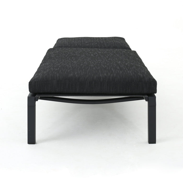 Modern Chaise Lounge With Wate Resistant Fabric Cushions