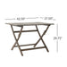 Blissique - Outdoor Foldable Wood Dining Table With Slat Design