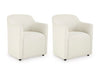 Radkin - Dining Upholstered Arm Chair (Set of 2) - Off White