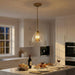 Ember - 3 Candle Lights Chain Pendant - Clear / Gold