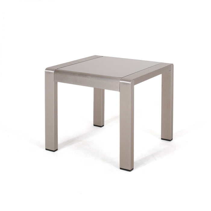 Cape Coral - Contemporary Side Table With Frosted Glass Top