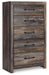Drystan - Five Drawer Chest - Brown / Beige