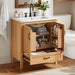 Elegant Fluted Bathroom Vanity With Sink, Soft Close Doors & Drawer