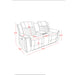 Ian - Power Reclining Sofa With LED Lighting, Surround Sound & Subwoofer - Charcoal