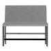 Upholstered Bench With Back - Gray