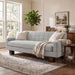 Modern Loveseat Sofa, 2 Seater With Square Arms For Living Room