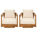 Outdoor Smooth Swivel Chair With Cushions