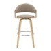Daxton - Swivel Bar Height Round Back Wood Bar Stool With Faux Leather Seat