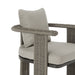 Ciela - Outdoor Dining Chair With Rattan Trim Aluminum Frame And Clouded Taupe Cushion (Set of 2) - Dark Bronze / Gray