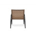 Outdoor Chat Set, 2 Chairs & Side Table - Black / Brown