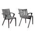 Nabila - Outdoor Wood And Rope Dining Chairs (Set of 2)